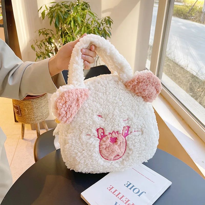 

Милый плюшевый мягкий рюкзак с мультяшным любовным медведем, школьные принадлежности для мальчиков и девочек, сумка-мессенджер на одно пле...