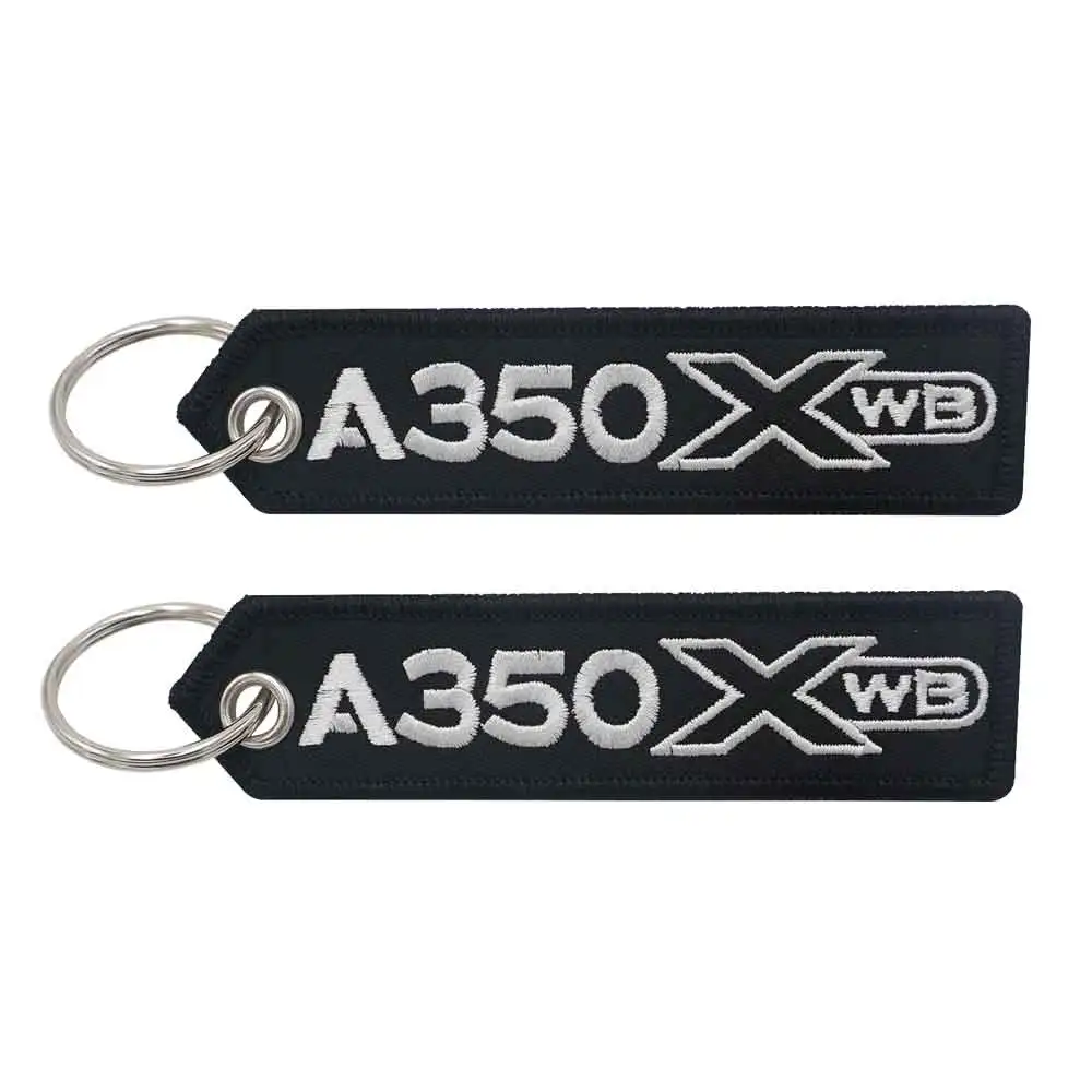 

A350 Embroidered Keychain with Keyring