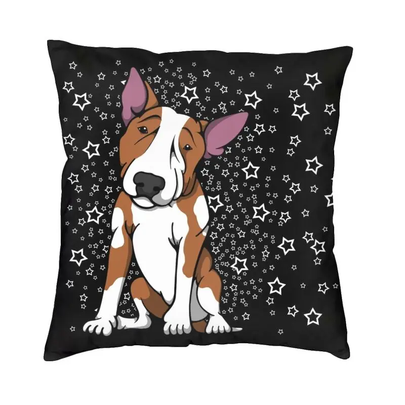 

Роскошный чехол для диванной подушки Starry English Bull Terrier, мягкий чехол для подушки с изображением собаки и животного, украшение для гостиной, че...