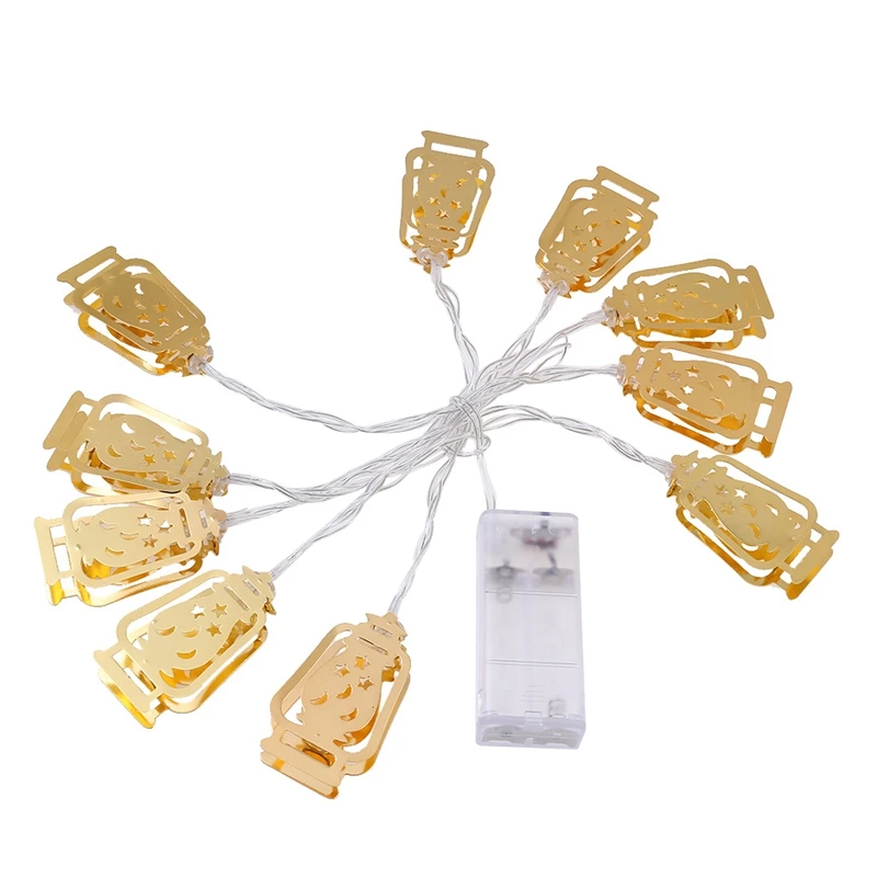 

For Eid Al Fitr Ramadan Golden Lamp Star Moon Shape, Gulben Festival Decorative Lamp String