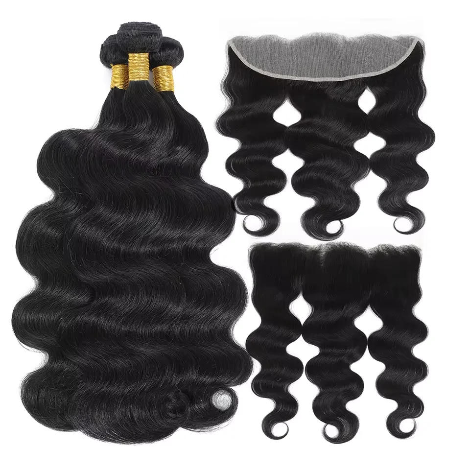 Парик из натуральных волос на сетке 13x4 дюймов