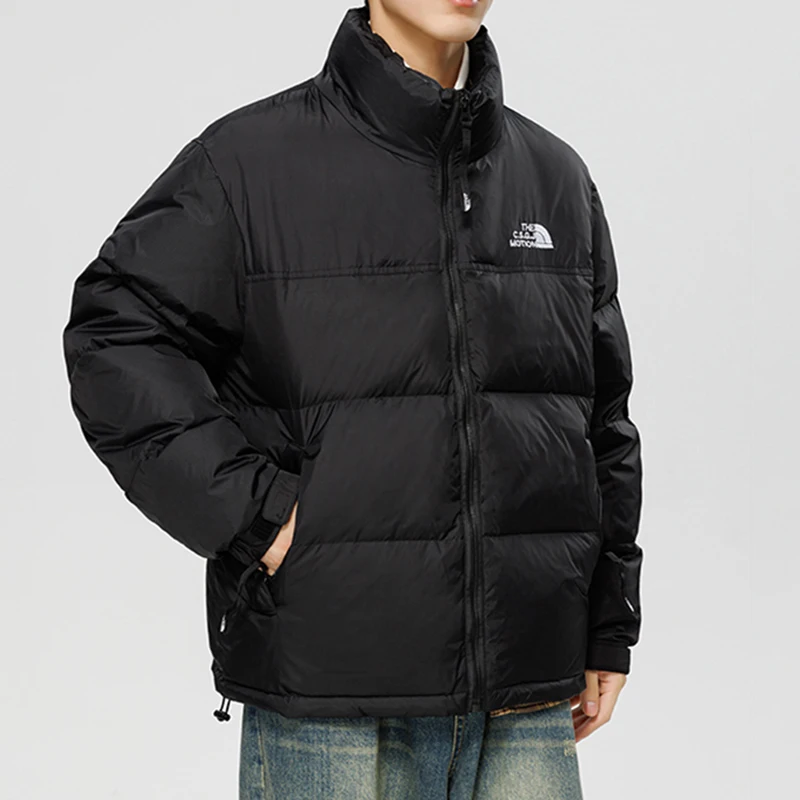 

-0 degrees High Quality Winter Men Down Jacket Patchwork Stand Collar Lightweight Down Jacket Couple Fashion Casual Puffer Coat