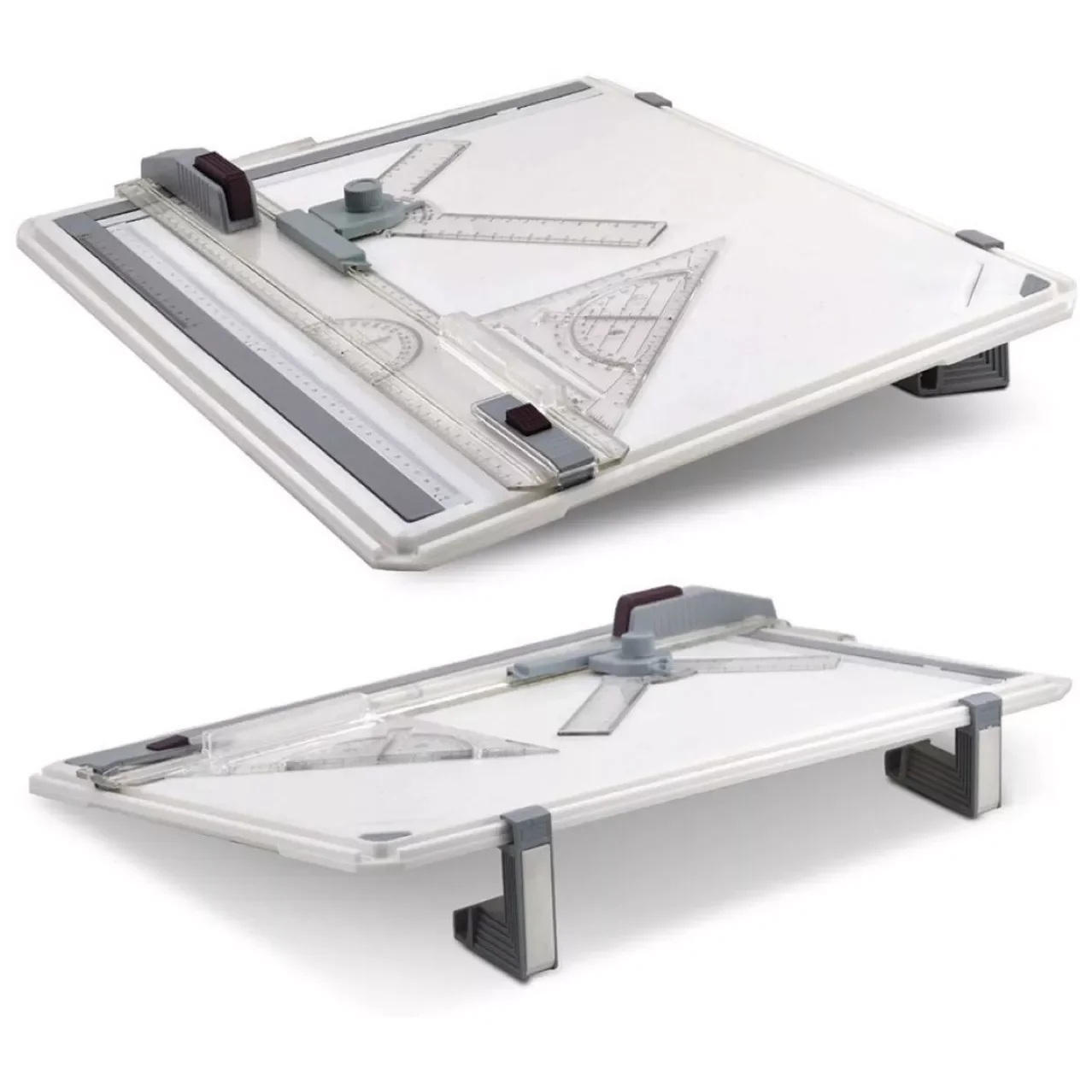 

Portable A3 Drawing Board Draft Painting Board with Parallel Rulers Corner Clips Head-lock Adjustable Angle Art Draw Tools