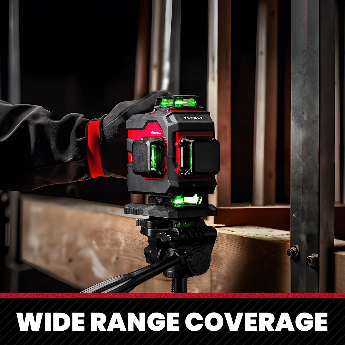 YEVOLT TL-YVGLL4XS16B2P Серия Зеленый лазерный уровень 4 самолета 16-линейный