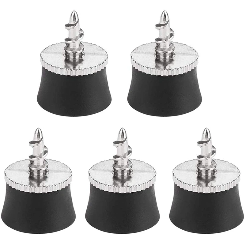 

5 Pcs Golf Ball Pick Up Retriever Sucker Tool Suction Cup For Putter Grip Golf Training Aids, Black