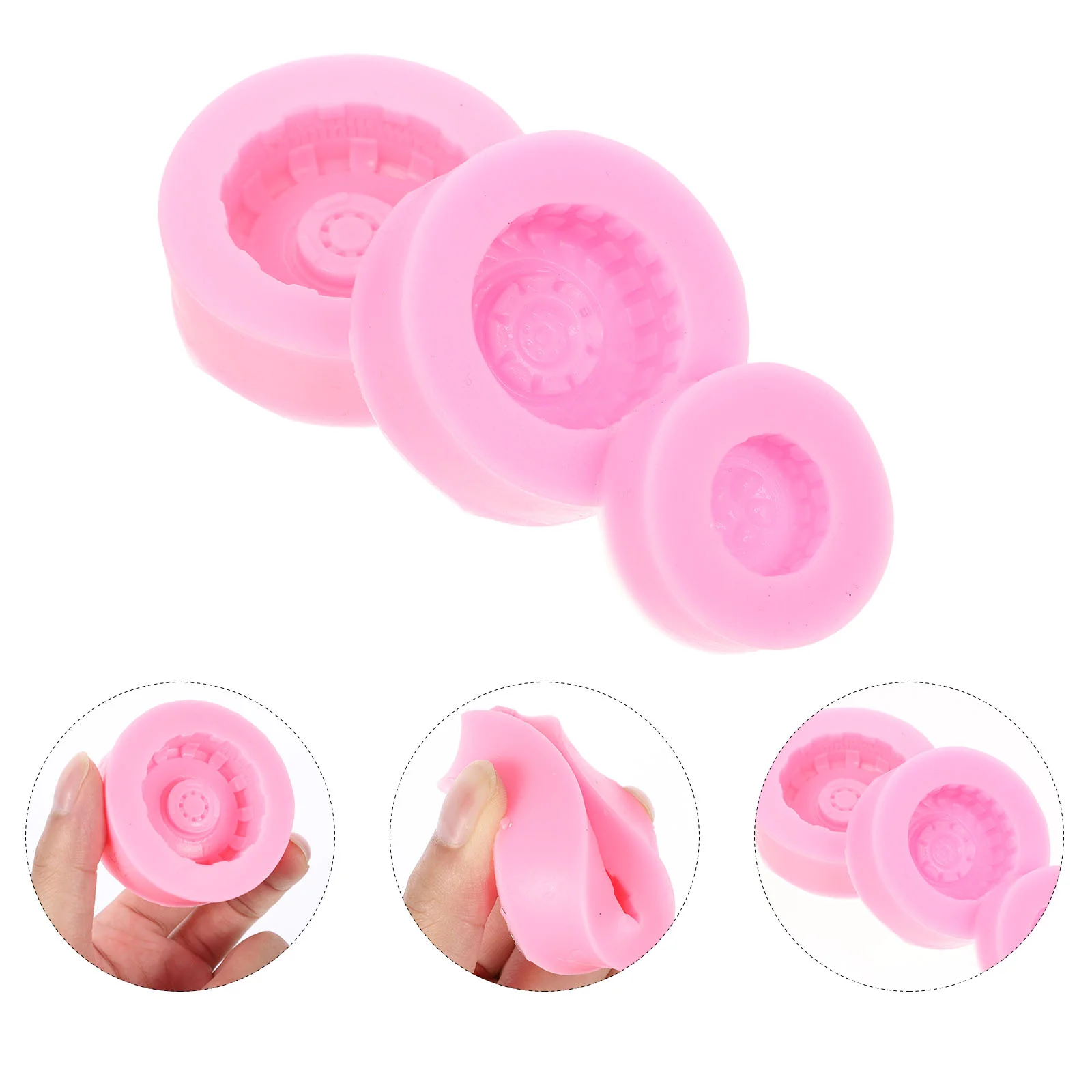 

Mold Tire Molds Silicone 3D Fondant Car Cake Making Resin Wheels Truck Round Candy Tyre Shape Wheel Chocolate Soap