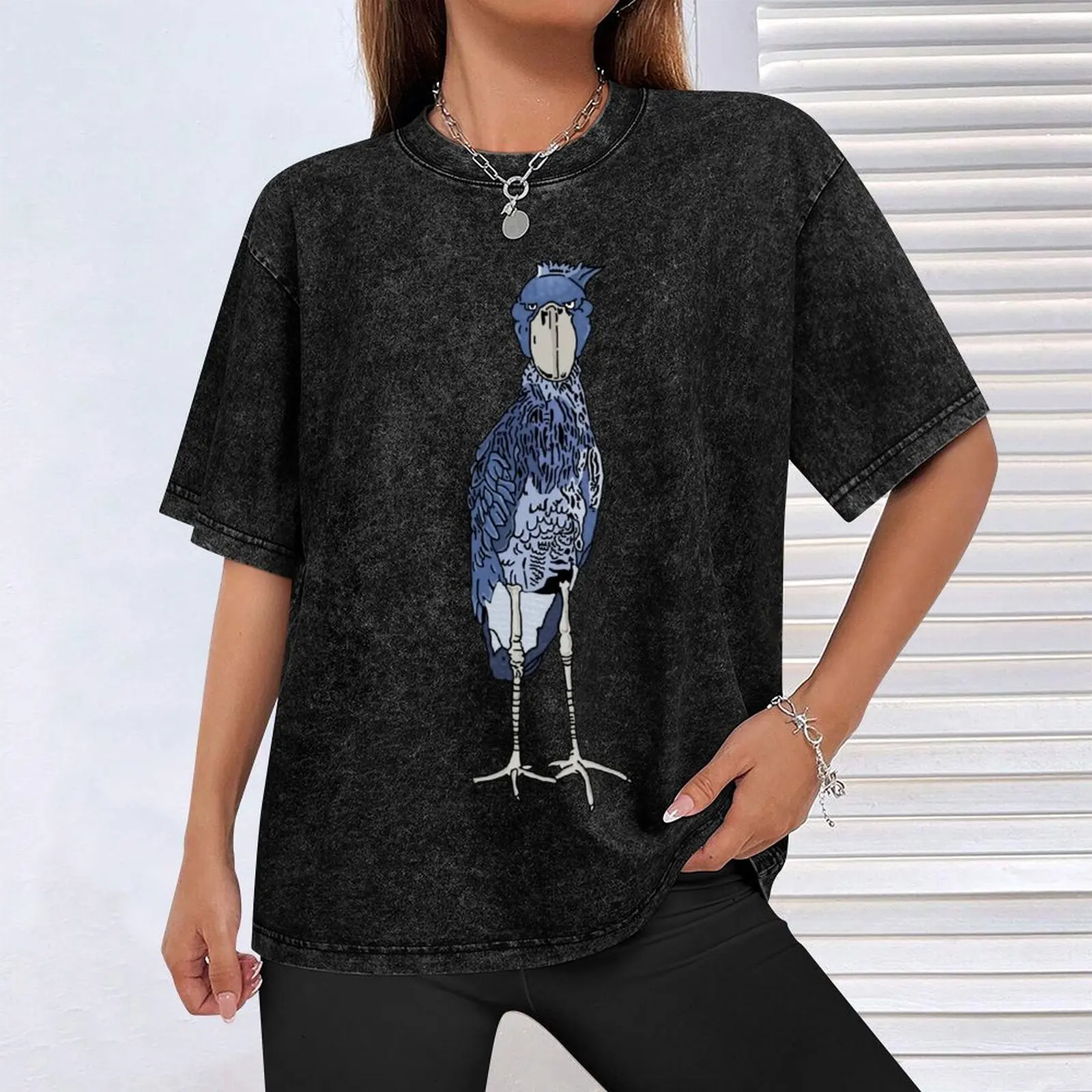 Футболка Shoebill Stork Bird простые мужские футболки с рисунком в тяжелом весе