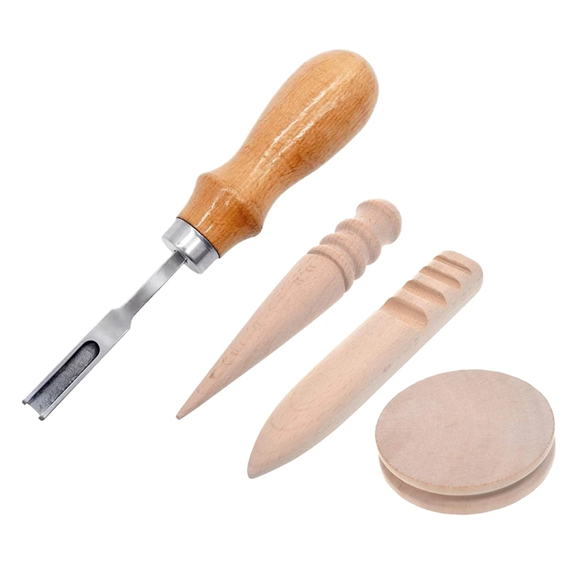 

JEYL DIY Handmade French Style Leather Edge Beveler Cutting Skiving Trimming Wood Leather Edge Burnisher For Leather Craft