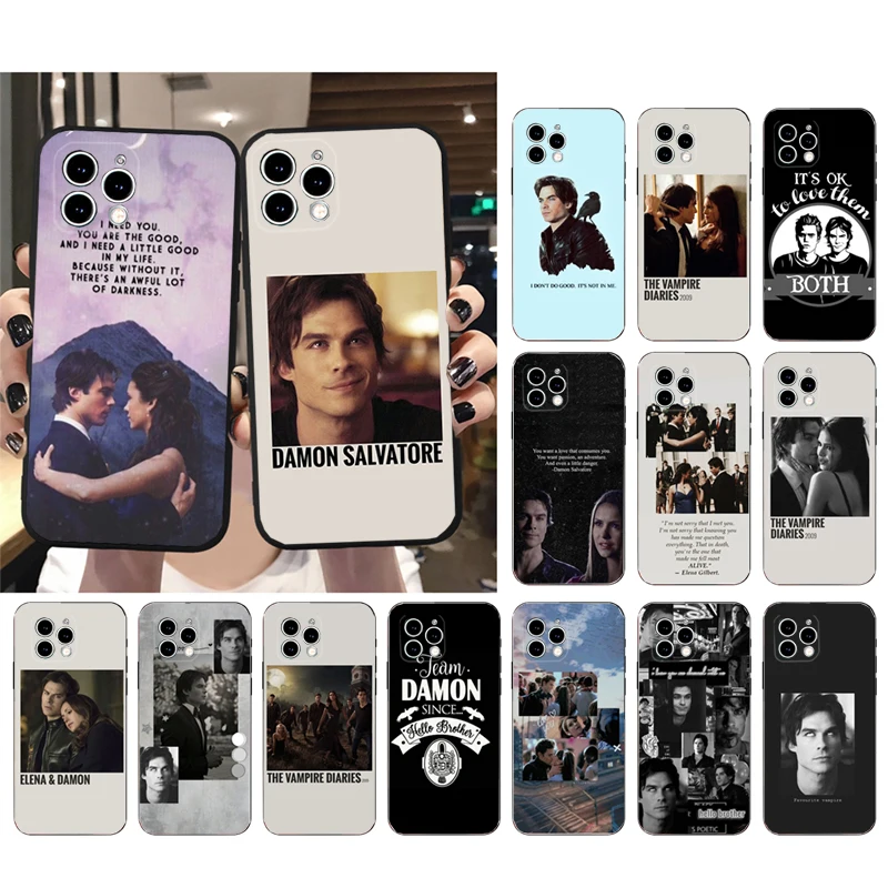

Phone Case For iphone 14 13 12 11 Pro Max XS XR X 12mini 14 Plus SE The Vampire Diaries Damon Stefan Mobile Phone Case Funda