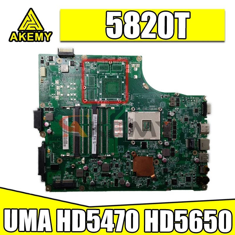 

Материнская плата Akemy DAZR7BMB8E0 5820T для ноутбука Acer Aspire 5820 5820T 5820G 5820TZ, материнская плата HD5650 HM55 DDR3