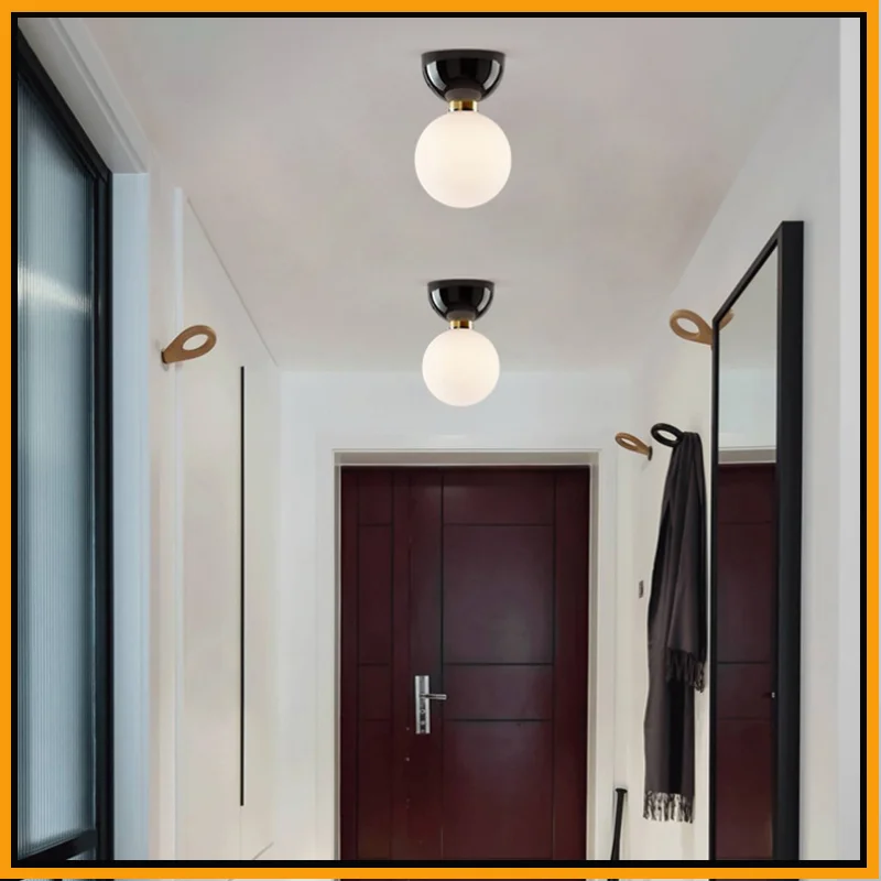 

Italian Ceiling Light Entrance Lighting Hallway Ceiling Light Creative Glass Ball Art Lamp Checkroom Light For Living Room