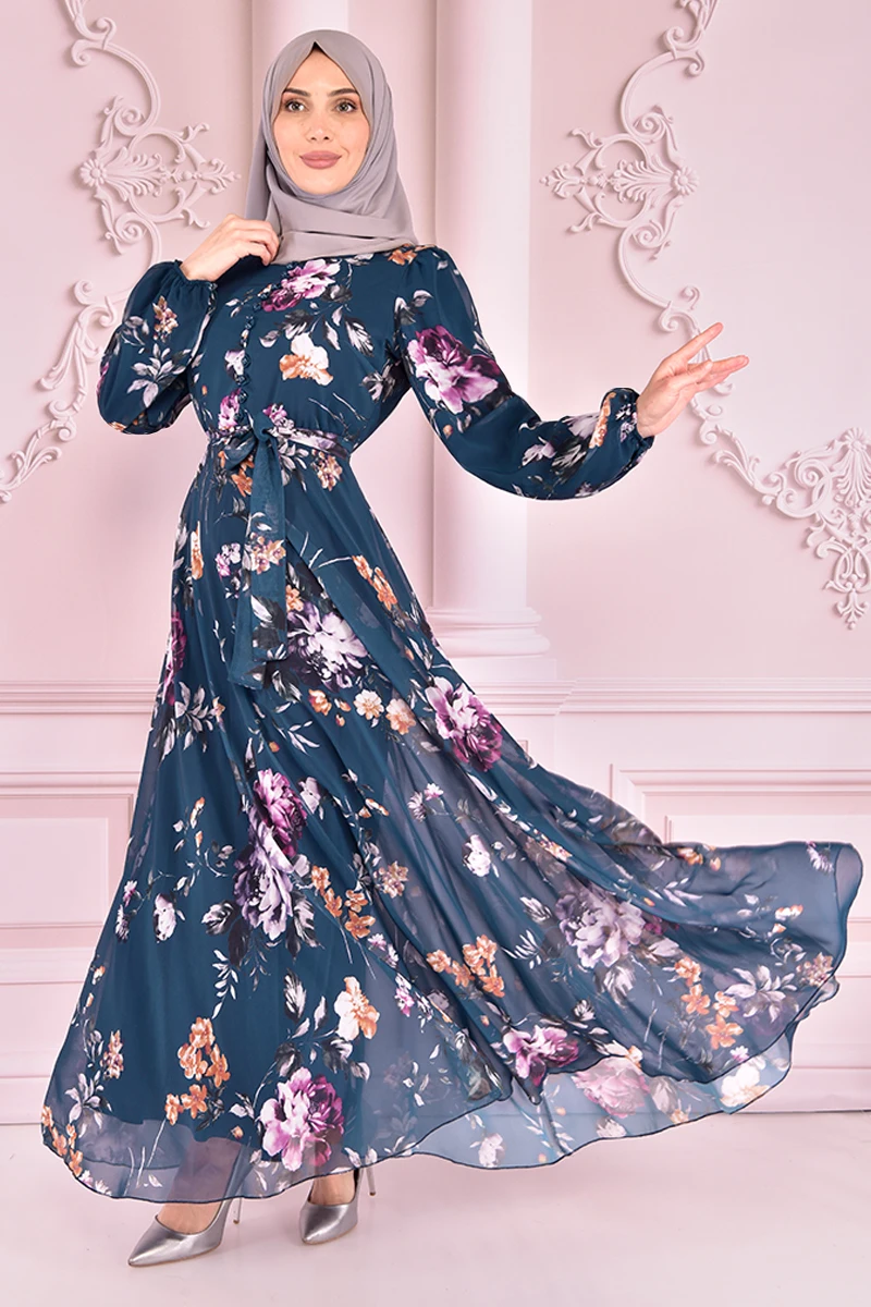 

Шифоновое платье с поясом масло KBR21360