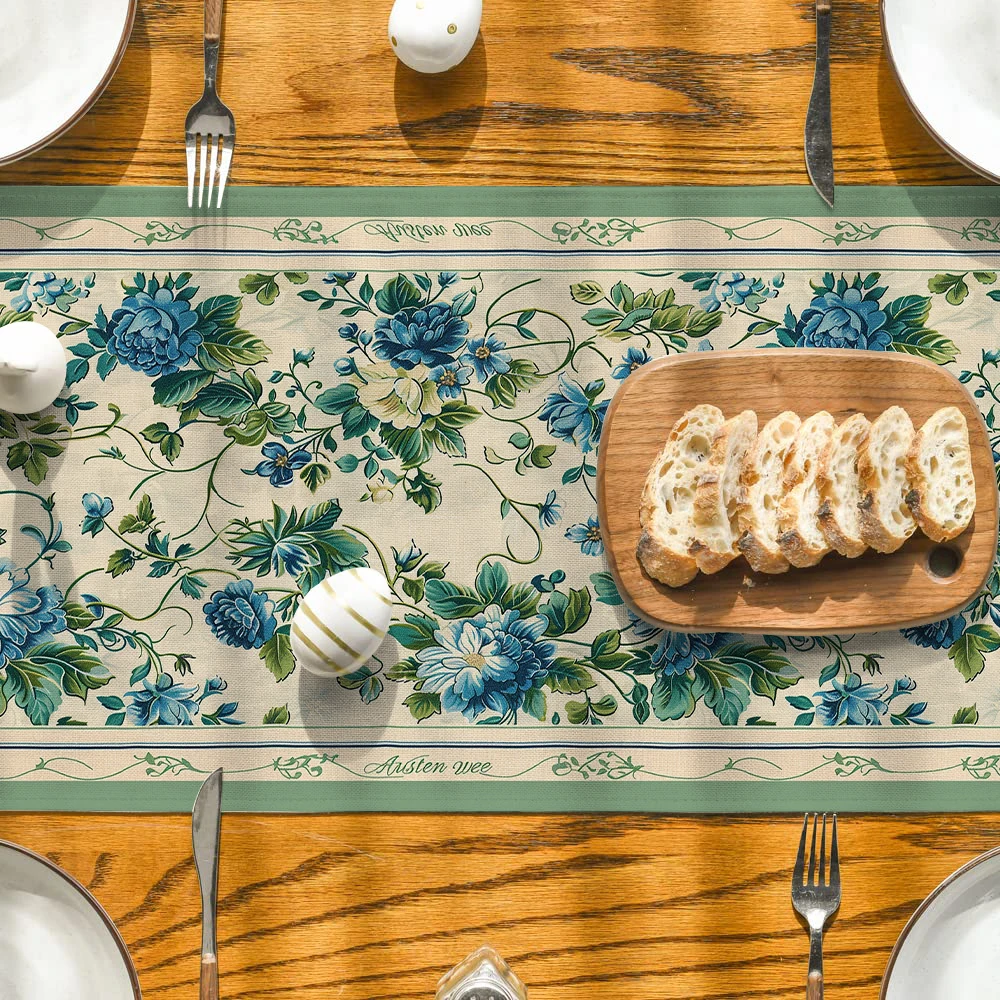 Богемные растения и цветы настольная дорожка в стиле барокко украшение для