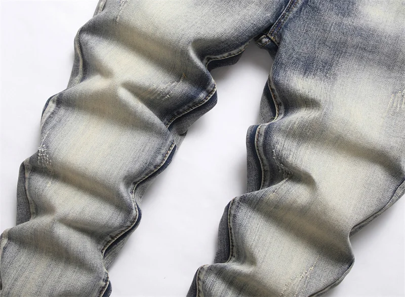 Men's Colorful Graffiti Printed Jeans Y2K Colorful Slim Fit Tapered Elastic Casual Pants Fashion Street Clothing Small Foot Pant