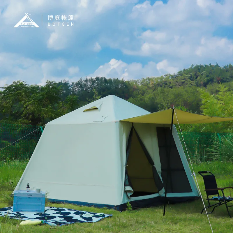 Надувная палатка NoEnName_Null военный зеленый 3х3 метра