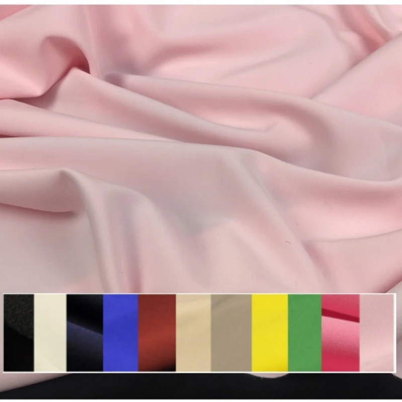 

Polyester Spandex Fabric Brand Fashion Design for Dress Thin Fitted Non-sheer Cloth Diy Sewing by the Meter Material Wholesale