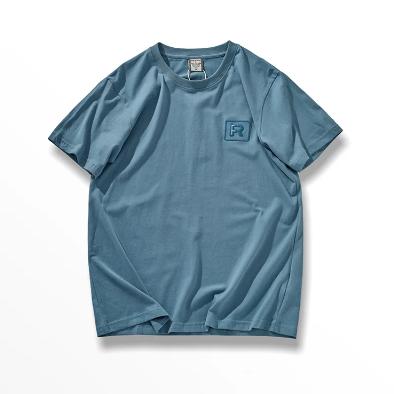 

Хлопковая футболка премиум-класса: Мужская модная футболка в японском стиле с минималистичным дизайном и гладкой моющейся отделкой