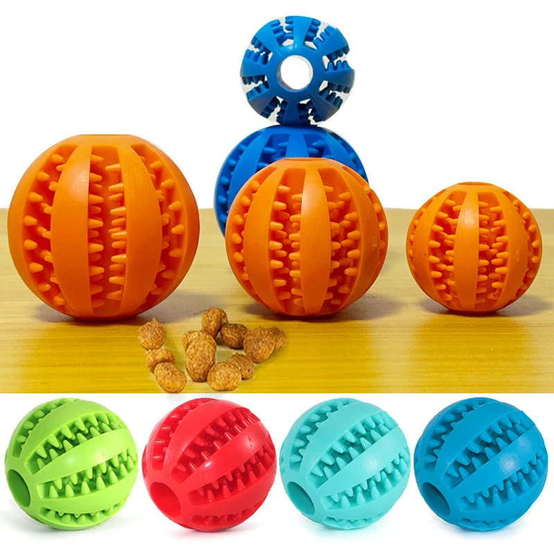 

Rubber Tooth Cleaning Snack Ball For Dogs Indestructible Dog Toy For Large Dogs Soft Pet Chew Toys Interactive Dog Accessories