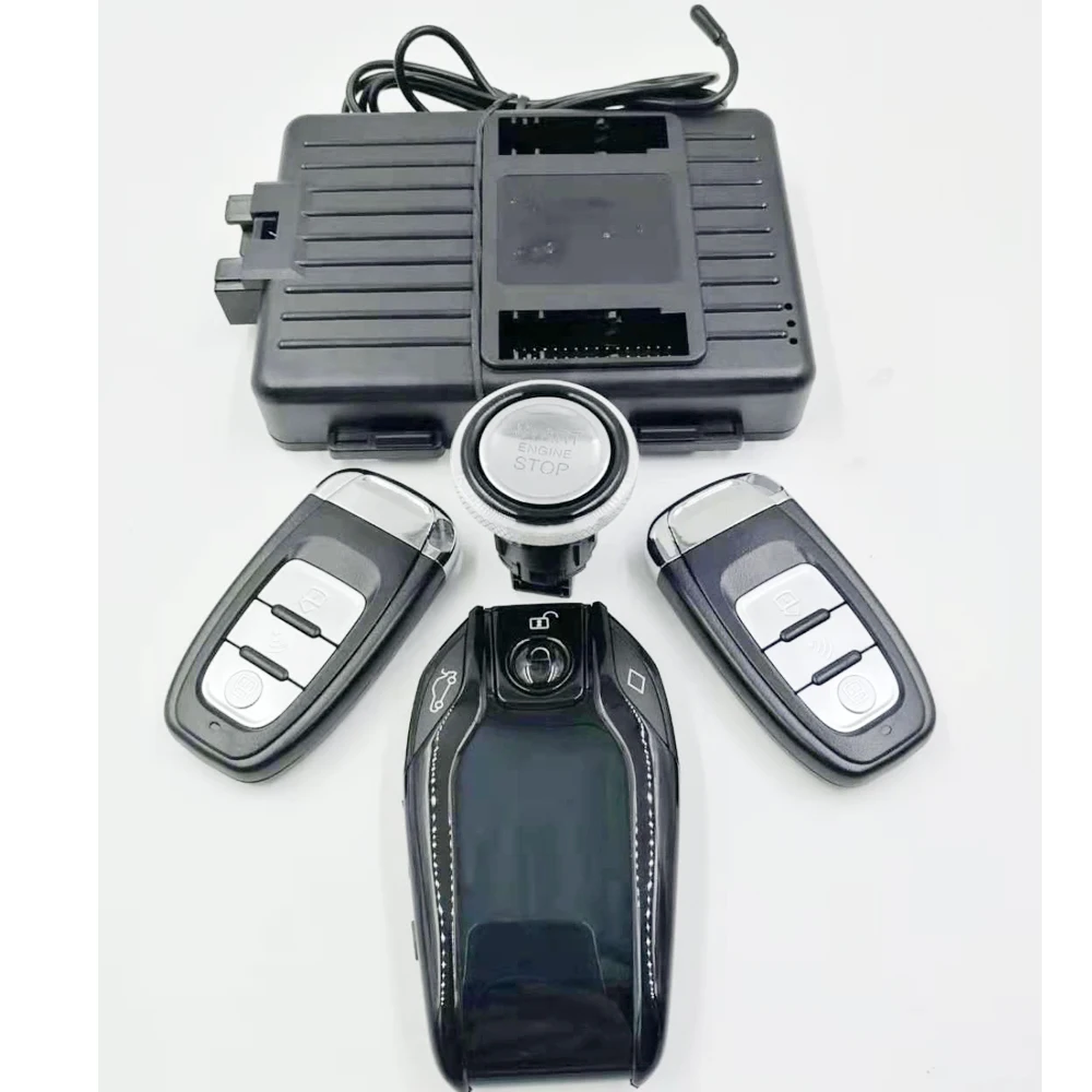 

Car Engine Remote Start Stop Push Button to Start Keyless Access Automatic Unlock Lock Door For Audi A4 2013-2016 LCD Remote Key