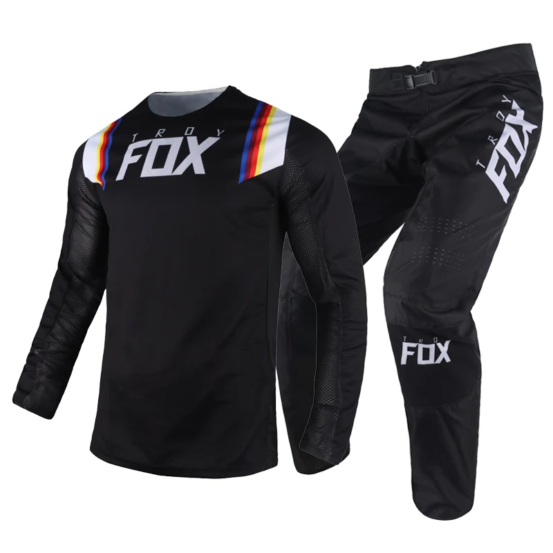 Ücretsiz kargo jarse pantolon Combo motokros dişli seti erkekler için MX yarış bisiklet sürme SX Offroad arazi bisiklet havalandırmalı Pantalon