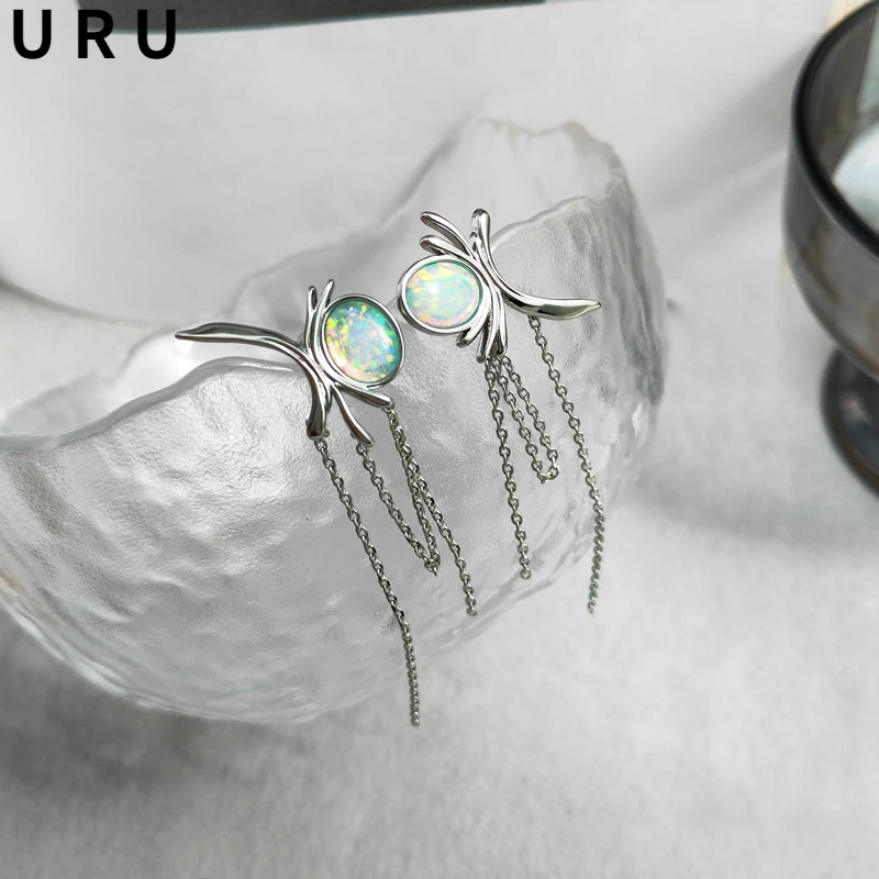 

Modern Jewelry 925 Silver Needle Chain Tassel Earrings Popular Style Geometric High Quality Brass Metal Earring For Women