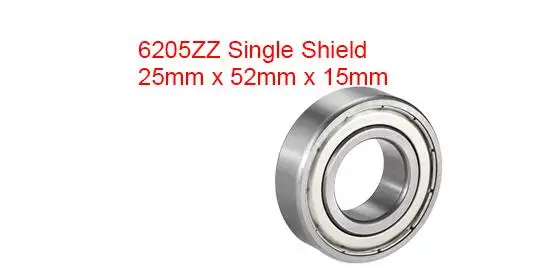 

Шариковый подшипник с глубоким желобом 6205Z одиночный щит 25 мм x 52 мм x 15 мм хромированная сталь