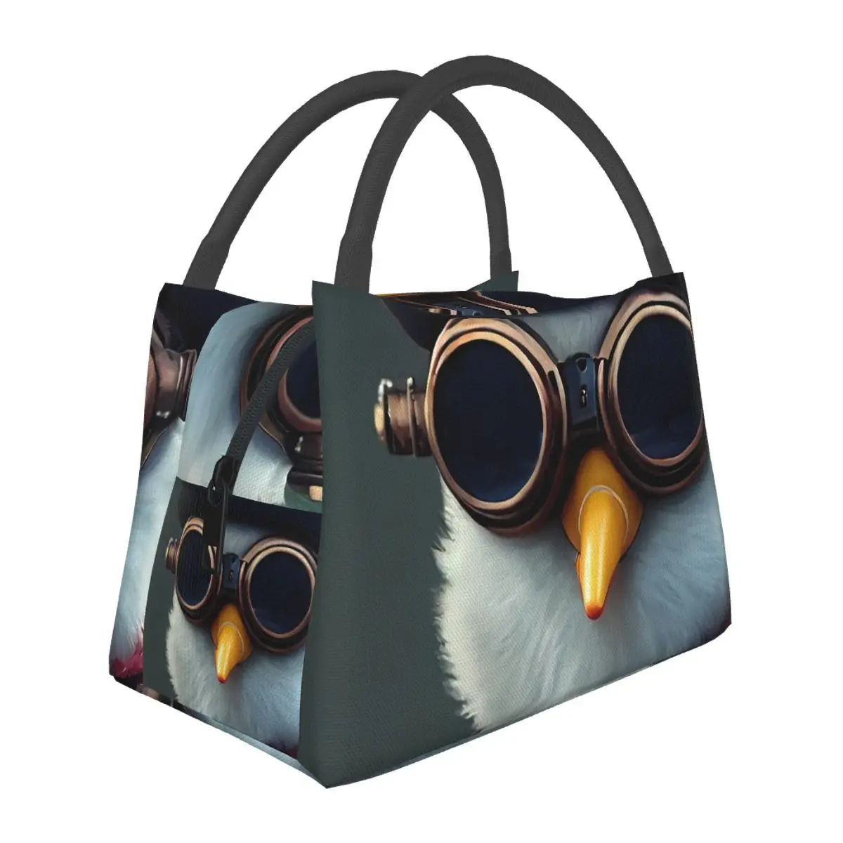 

Funny Animal Lunch Bag Pirate Duck Travel Lunch Box For Girls Kawaii Print Tote Food Bags Waterproof Convenient Cooler Bag