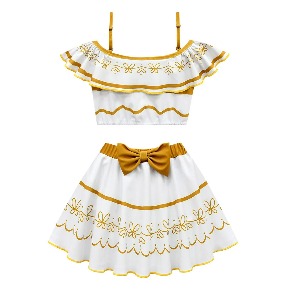 

Детские костюмы для косплея для девочек Mirabel, купальники, топ, юбка, карнавальный костюм на Хэллоуин