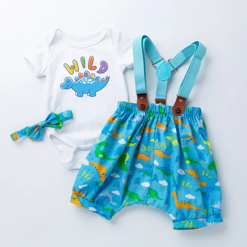 

3Pcs/Set Infant Boy Clothes Jumpsuit Summer Newborn Infant Baby Boy Romper Playsuit Overalls Gentleman Children's Clothing 0-3Y