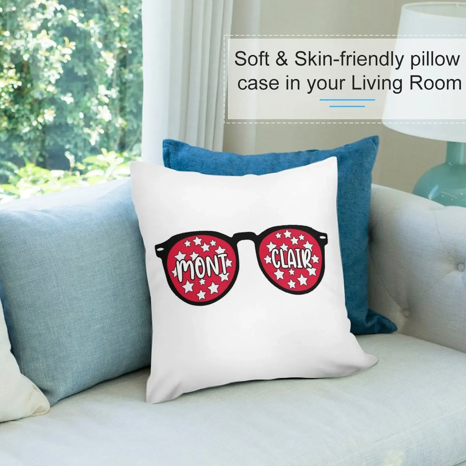 Montclair State Печатная декоративная наволочка из полиэстера