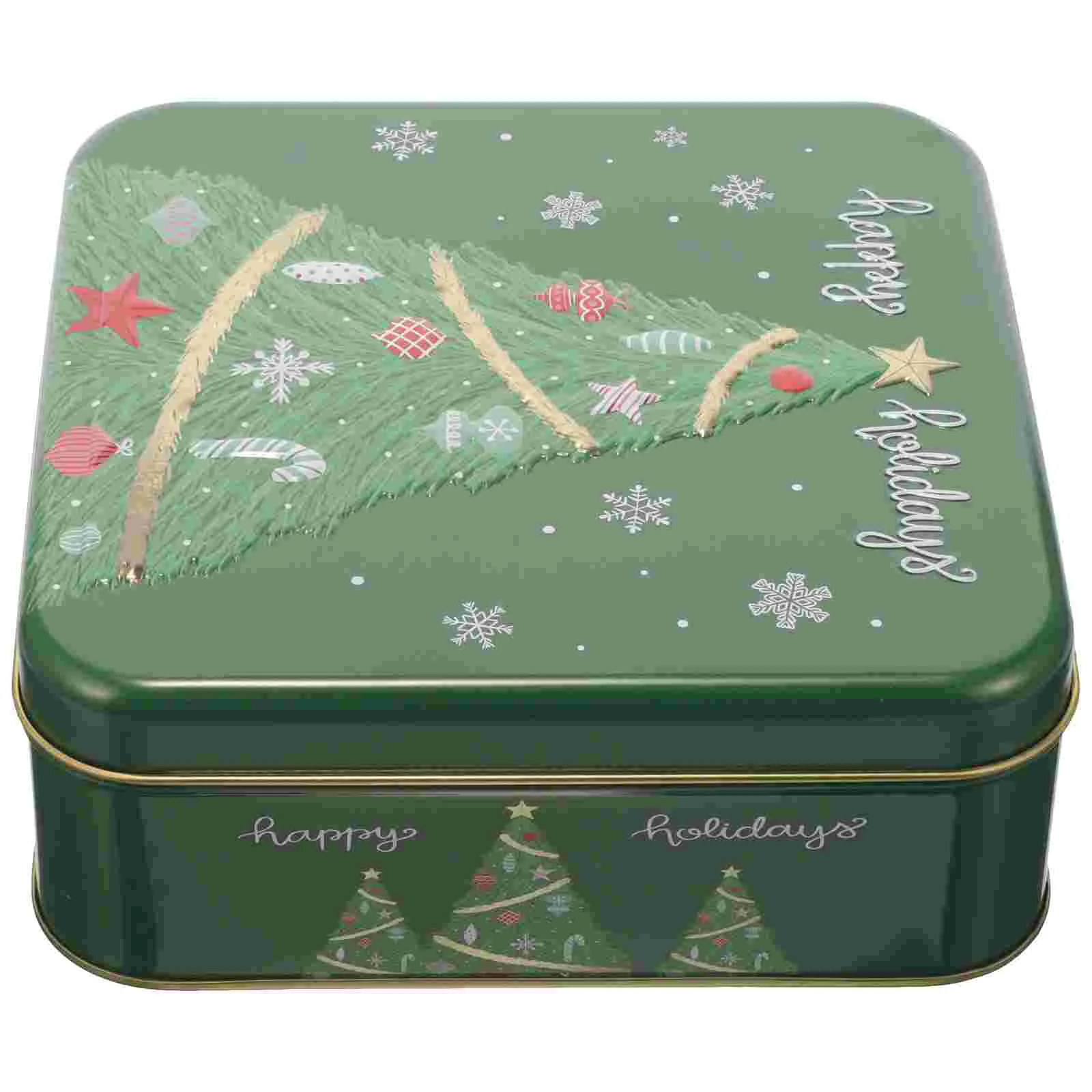 

Christmas Gift Box Cookie Tin Chocolate Gifts Containers Party Tins Lids Giving Jar