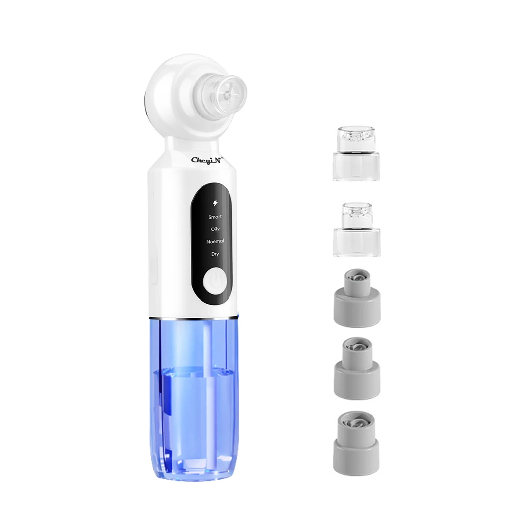 

CkeyiN Micro Bubble Blackhead Remover Vacuum Suction Small Bubble Pore Cleaner Acne Extractor Hot Compress Facial Clean Massager