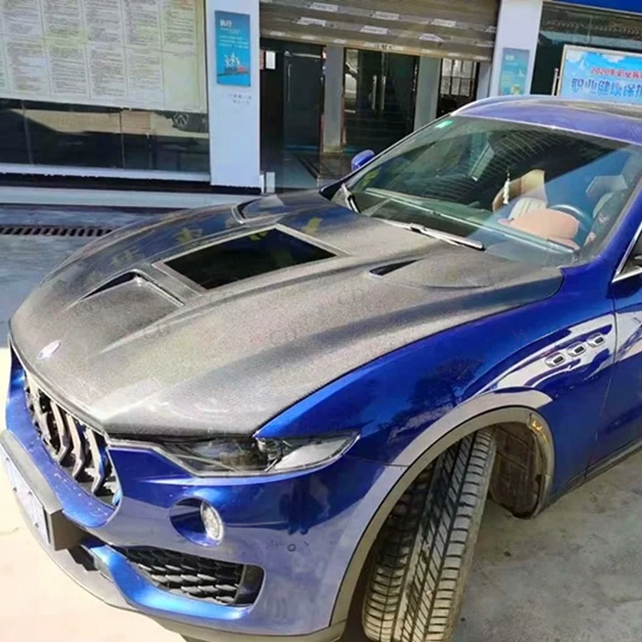 Капот двигателя из углеродного волокна в стиле TC для Maserati Levante прозрачная