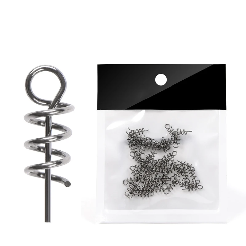 

50Pcs 14mm Lure Bait Spring Twist Lock Outdoor Fishing Crank Hook Centering Pin
