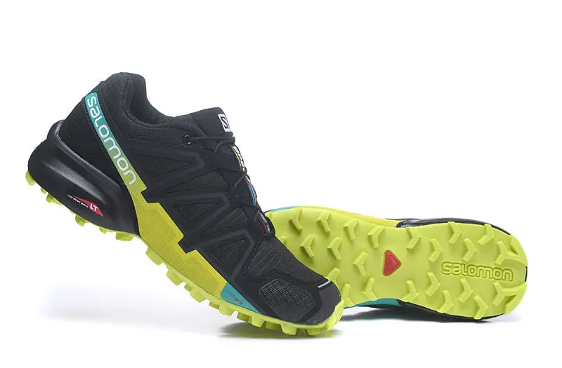 Original Salomon Speed Cross 4 CS Men Running Sneakers Red Man Breathable Flats Salomon Shoes Speedcross