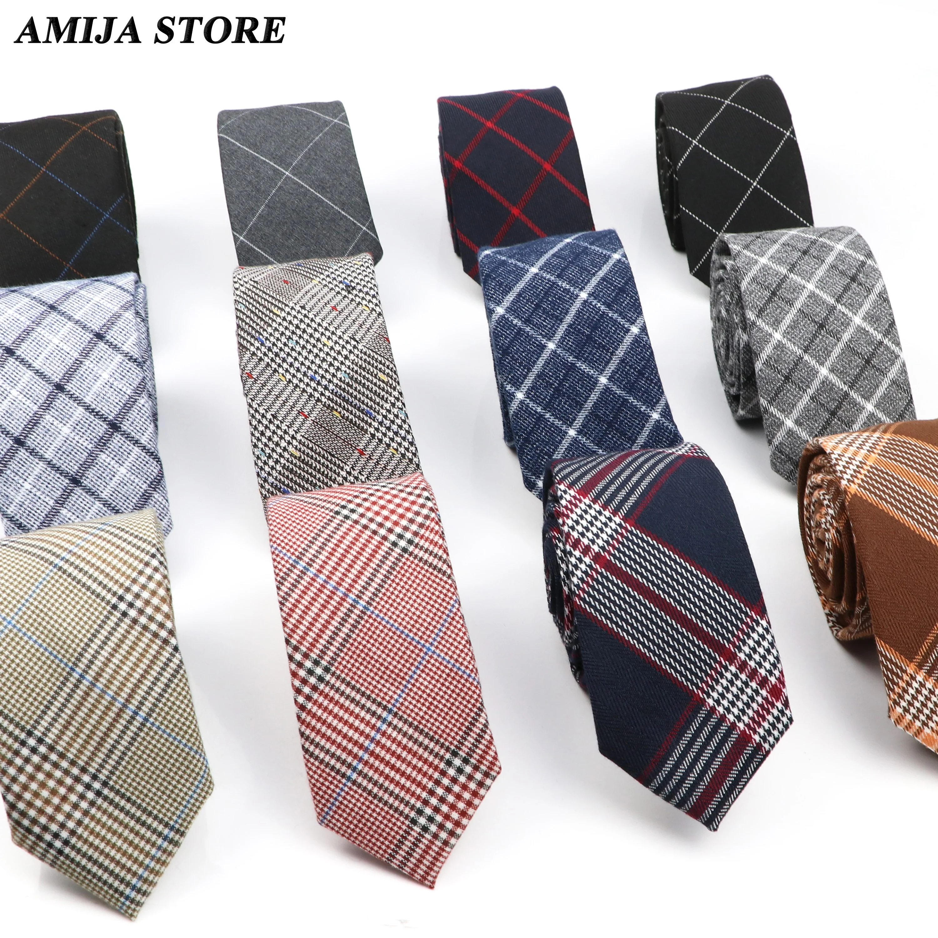 Новый дизайн хлопковый галстук в клетку 6 см подарок для мужчин свадебные