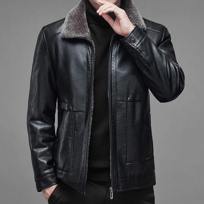 Мужская зимняя куртка-бомбер Avirex мотоциклетная куртка-Авиатор из натуральной