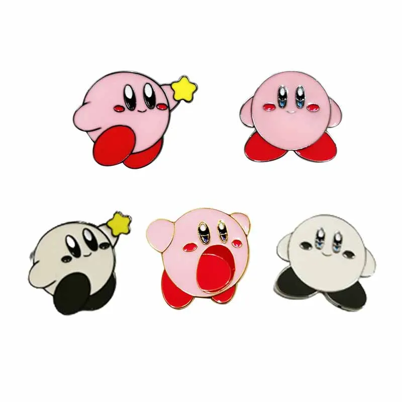

Kawaii Kirby Brooch Badge Fashion Ins Style Kirby Cartoon Bradge Brooches Harajuku Wind Accessories Simple Cute Brooches Gifts