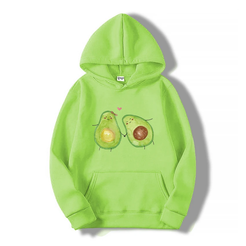 Cartoon Avocado Children's Hoodie Cute Clothes Autumn and Winter Long-sleeved Fleece Sportswear Girls Casual Wear