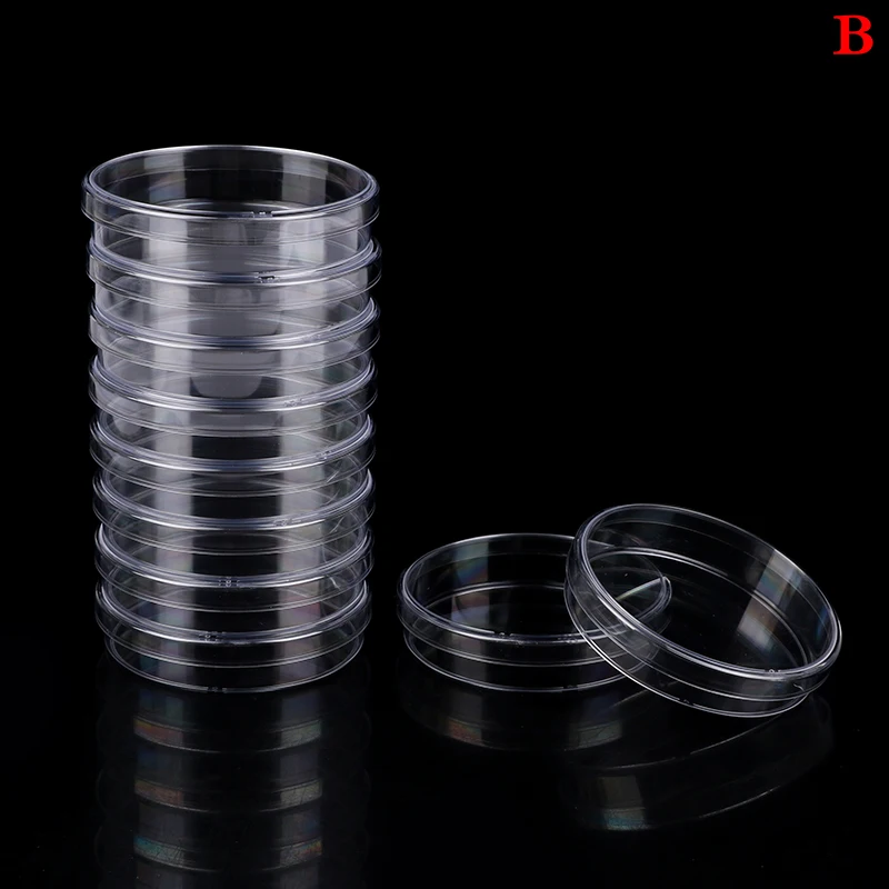 

10Pcs/Pack 90 x 20mm Plastic Petri Dishes For LB Plate Bacterial Yeast Practical Sterile Petri Dishes