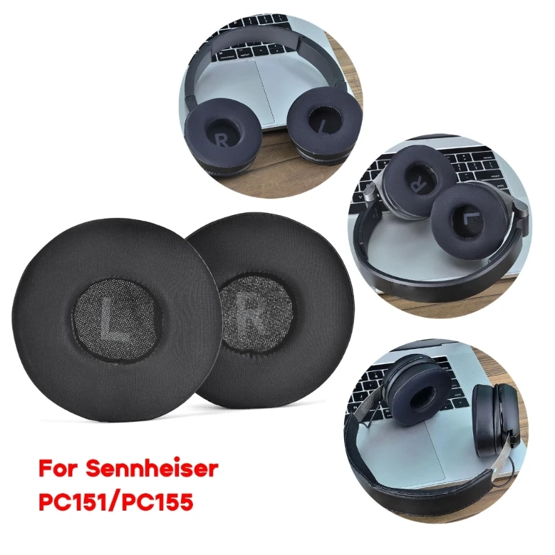 

Replacement Ear Pads Comfort Ear Cushions Pillow Cover for PC151/PC155 Headphones Earpads Earcups Sleeves Easy to Use Dropship
