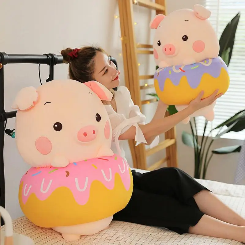 

2022 New Creative Ppiggy Plush Toy Donut Pig Doll Children’s Gift Girl Pillow Doll Birthday Gift for Girls Toy Gift