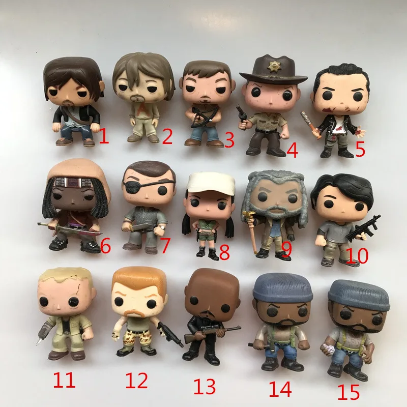 Оригинальная виниловая экшн-фигурка Funko pop, бывшая в употреблении Ходячие мертвецы Tyreese, Rosita, Daryl, Michonne, Rick, Negan, Коллекционная модель игрушки (art.: 3920bb7e8aac4) - 3920bb7e8aac4