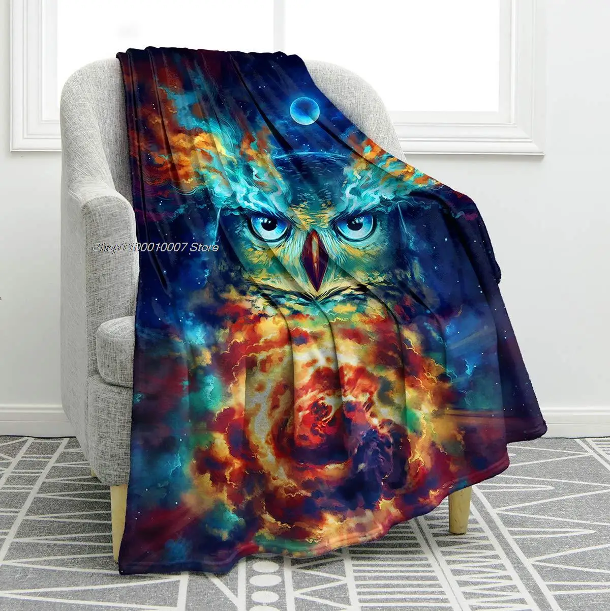 

Owl Blanket Print Comfort Soft Warm Glow Owl Throw Blanket for Kids Adults Gift