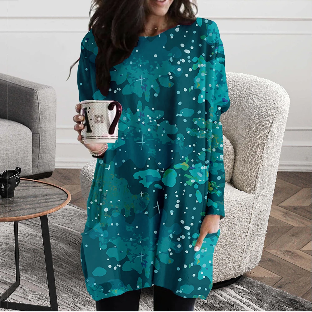 

Oversized Spring Women's Long Sleeve Autumn Women's T-shirt Streetwear Long Top T-shirt Camouflage Printing Clothes 6XL