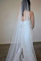 sparkly crystal wedding veil with hair comb pencil edge simple design short bridal veil 1 meter long cathedral veil 3 meter