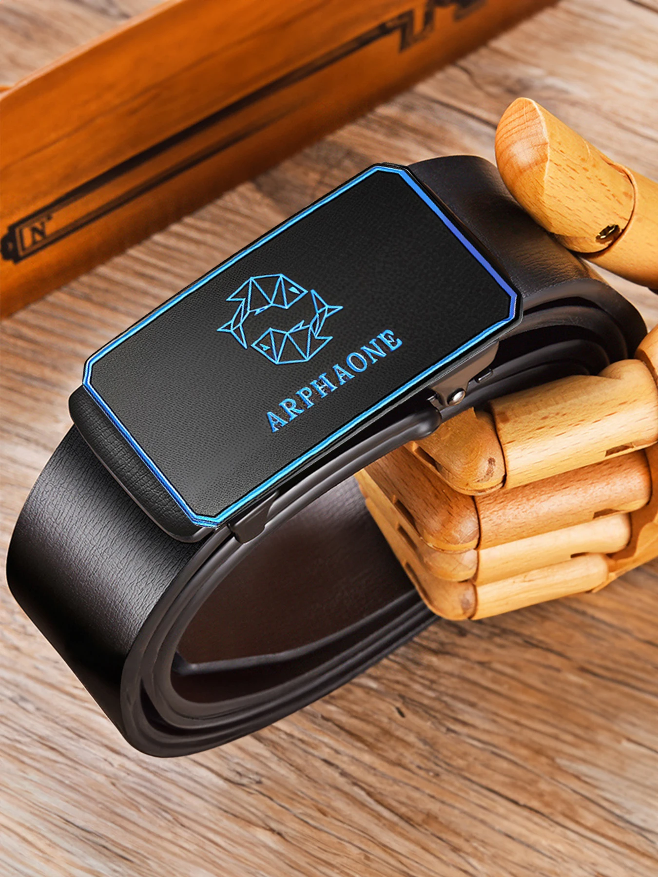 Мужские джинсы с автоматической пряжкой 12 созвездий из ПУ кожи