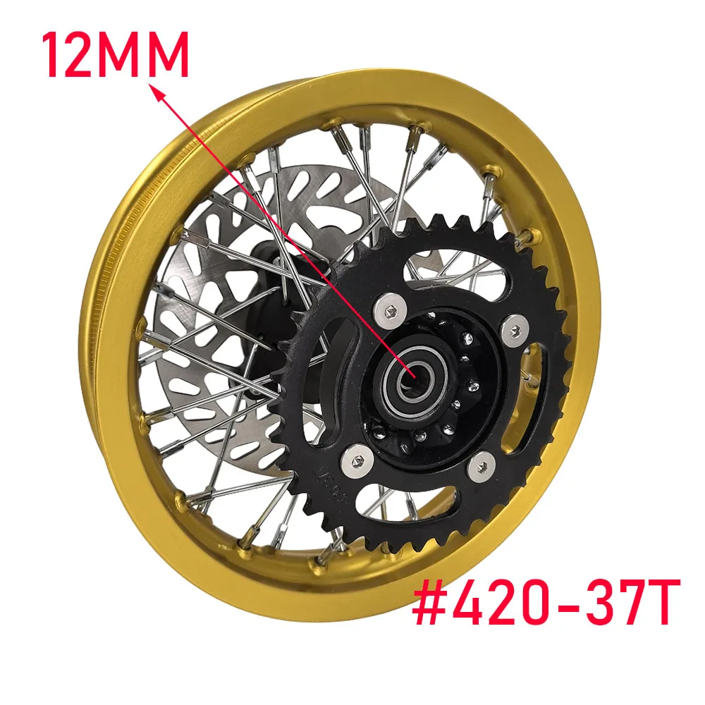 

Заднее колесо мотоцикла 1,60-10 дюймов, алюминиевые диски 10 дюймов со звездочкой, дисковый тормоз для небольшого питбайка, задние колеса CRF, запасные части