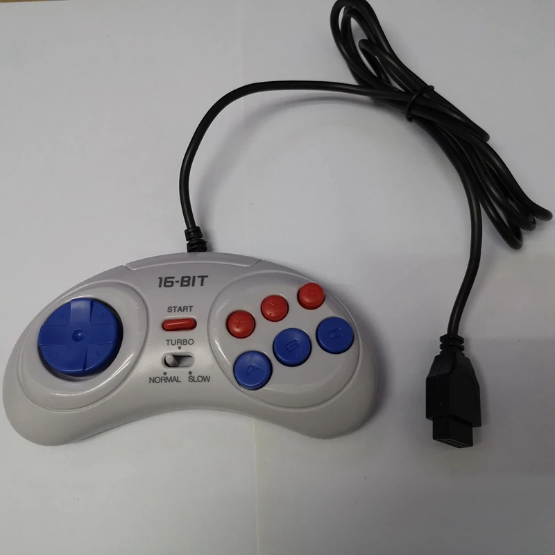 Russian: 2 шт. игровых контроллера для SEGA Genesis 16 Bit Handle 6 кнопочный геймпад MD аксессуары на