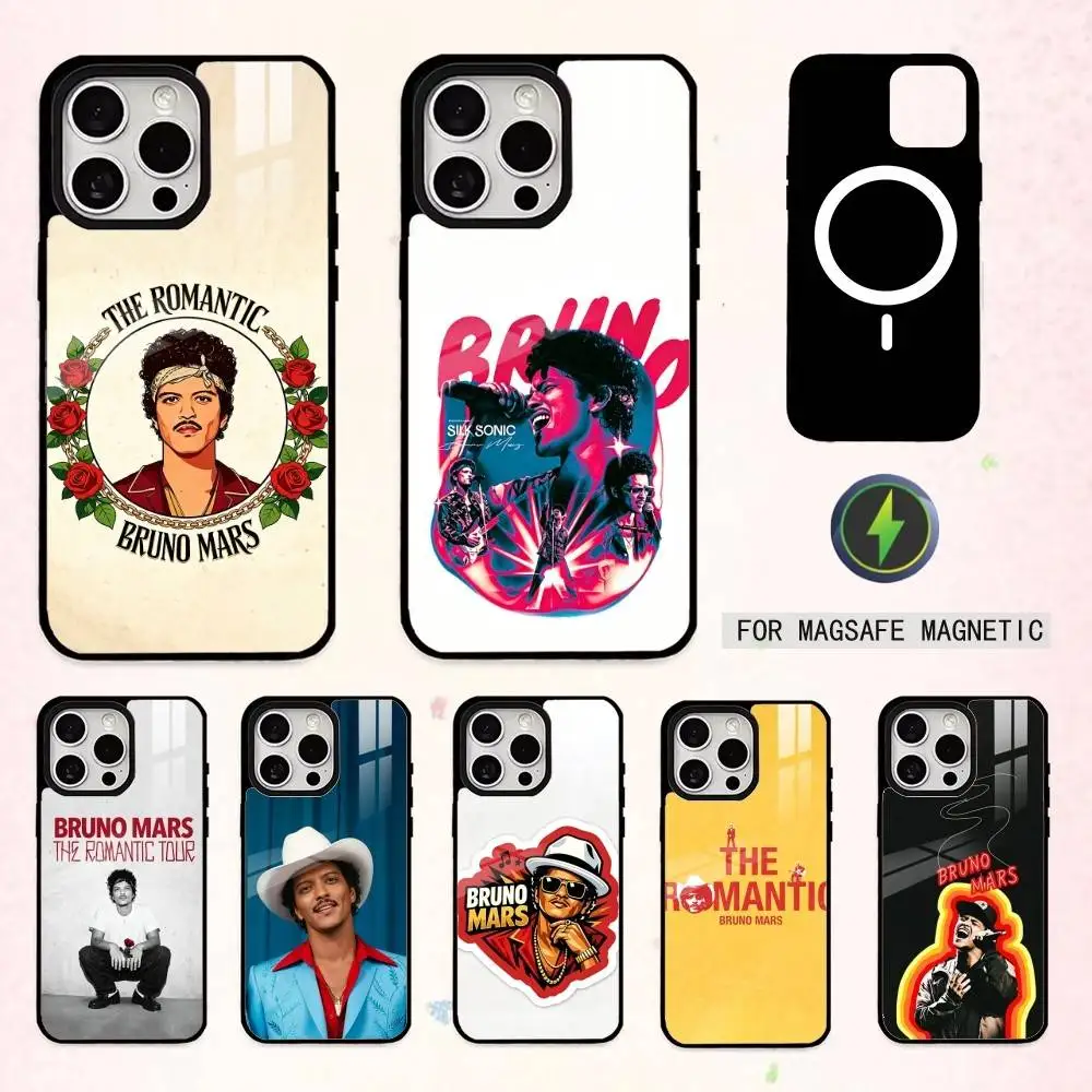 Фото COOL Чехол для телефона R-ROMATIC B-Bruno Mars для iPhone 17, 16, 15, 14, 13, 12, 11 Plus, Pro Max, магнитный, для беспроводной зарядки Magsafe